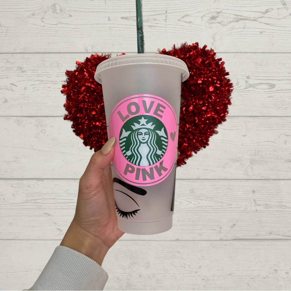 Love Pink Makeup Cup